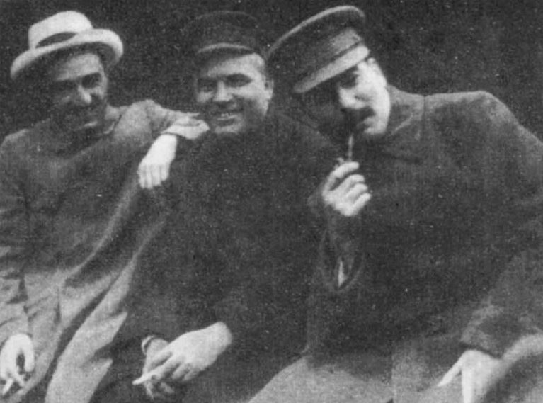 А.И.Микоян, С.М.Киров, И.В.Сталин. 1932 г.