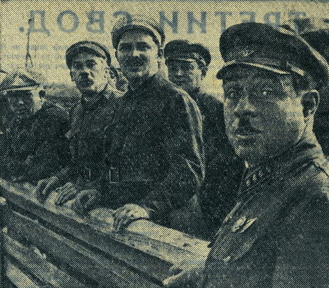 Каганович, Хрущев, Ягода, Коган на строительстве канала Волга-Москва. 1936 г. 