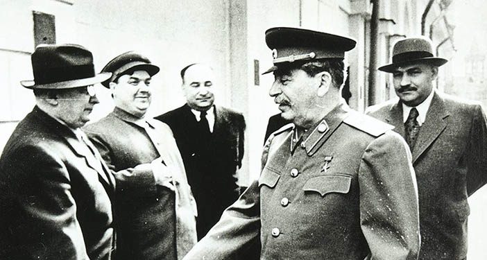 Берия, Маленков, Сталин и Микоян. 1947 г. 