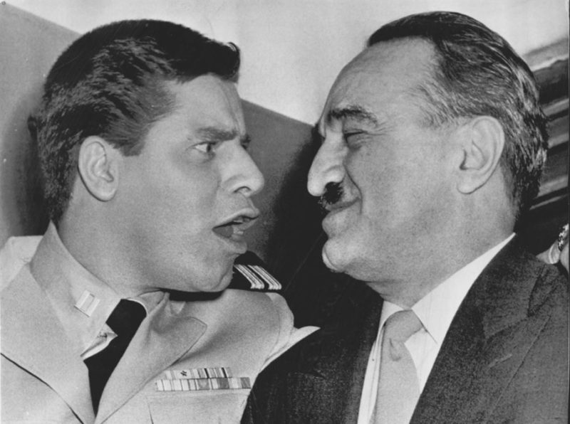 Анастас Микоян и Джерри ли Льюис на встрече в Голливуде. Январь 1959 г.