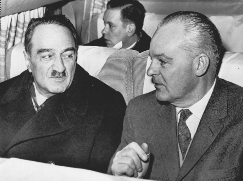 Анастас Микоян и посол СССР в США Михаил Меньшиков. 1959 г.