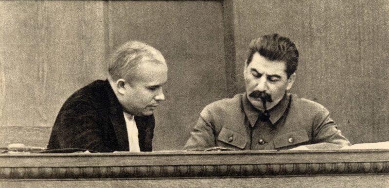 Сталин и Хрущёв в президиуме сессии ЦИК СССР. Январь 1936 г.