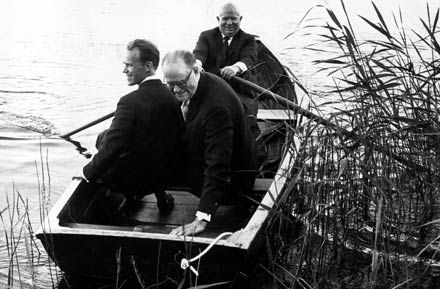 Хрущев и премьер-министр Швеции Таге Эрландер. 1964 г. 