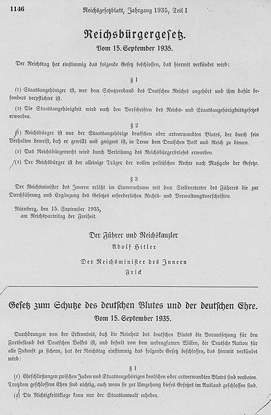 Закон «О гражданстве рейха».