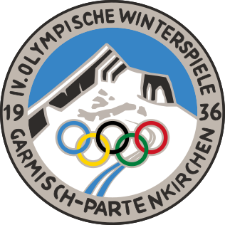 Логотип IV зимних Олимпийских игр 1936 года. 