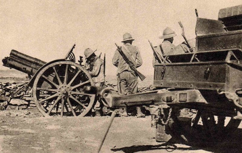 Итальянская артиллерия в Эфиопии. 1935 г.