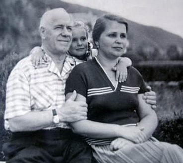 Жуков с третьей женой Галиной Семеновой и дочерью Марией. 1962 г. 