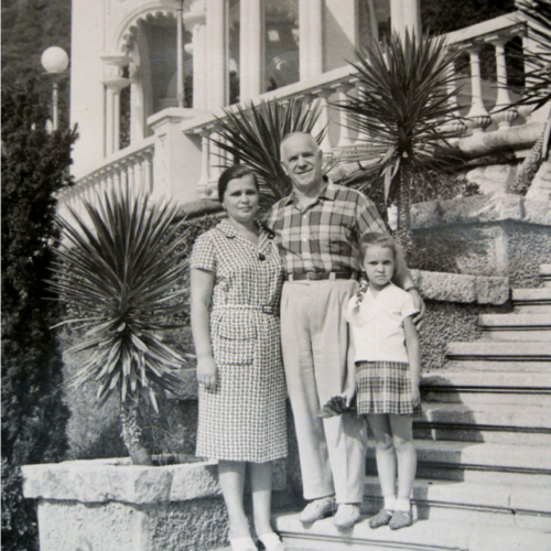 Жуков с третьей женой Галиной Семеновой и дочерью Марией. 1962 г.