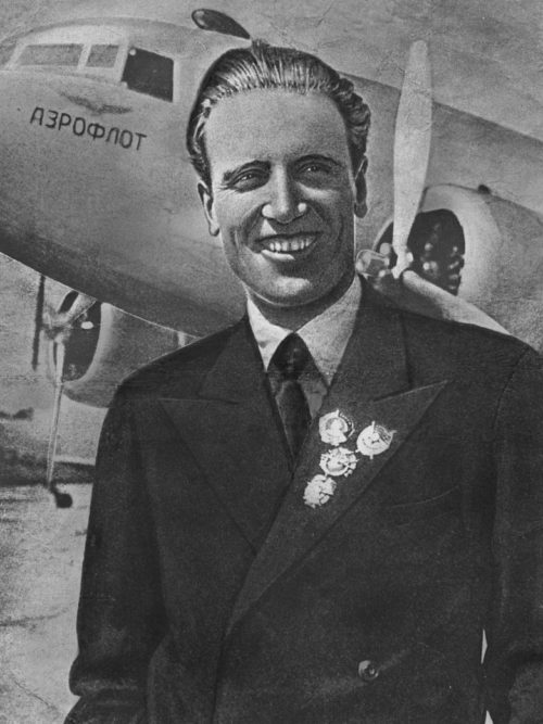 Шеф-пилот «Аэрофлота» А.Е. Голованов. 1940 г.
