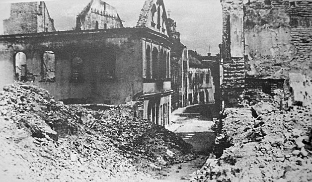 Разрушения в Вильнюсе. 1944 г. 
