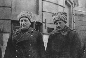 Н.Н. Воронов и К.К. Рокоссовский. 1944 г. 