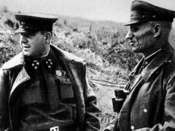 Генералы Штевнев А. Д. и Крюченкин В. Д. 1942 г. 