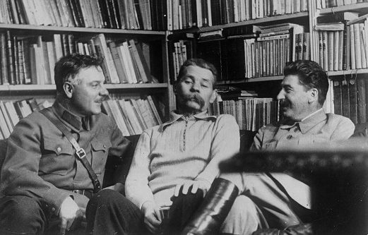 Ворошилов, Горький и Сталин. 1931 г. 