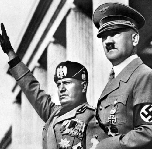 Муссолини и Гитлер.