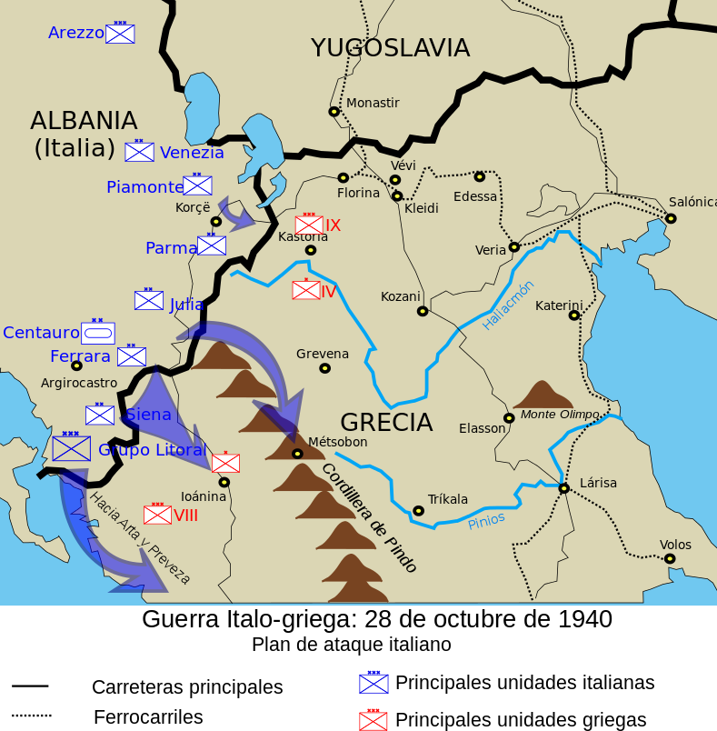 Итальянское вторжение в Грецию. 