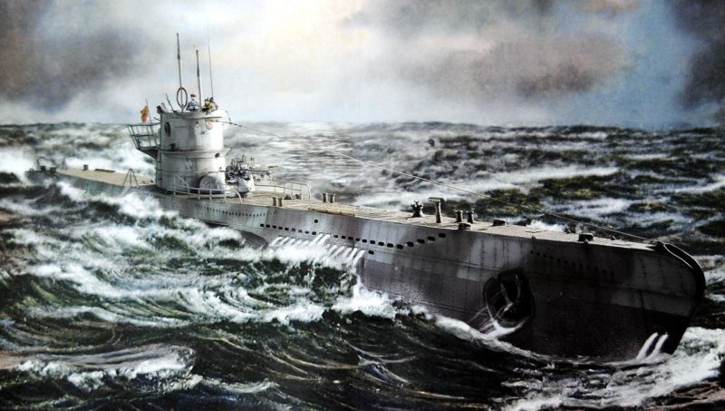 Немецкая подводная лодка типа VIIC.