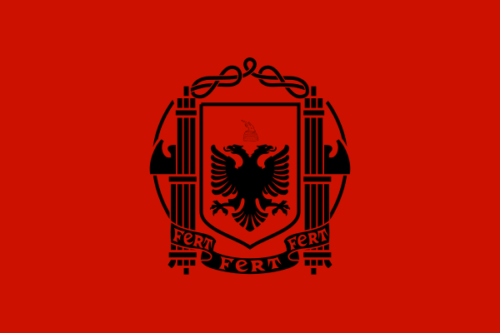 Флаг Албании во время оккупации.