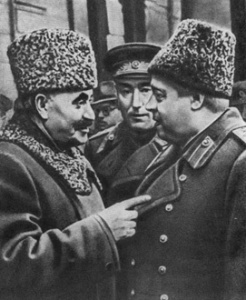 Маршал Толбухин беседует с Георгием Димитровым. 1946 г.