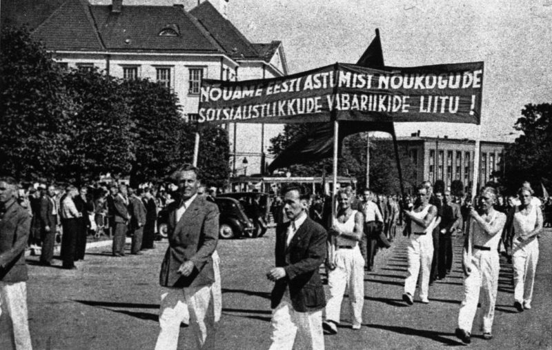 Просоветские демонстрации в Таллине. 17 июля 1940 г.