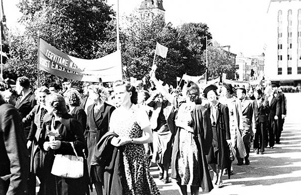 Просоветские демонстрации в Таллине. 17 июля 1940 г. 