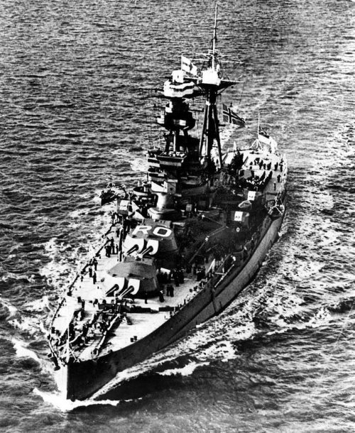 Линкор «Royal Oak» в море. 1938 г.