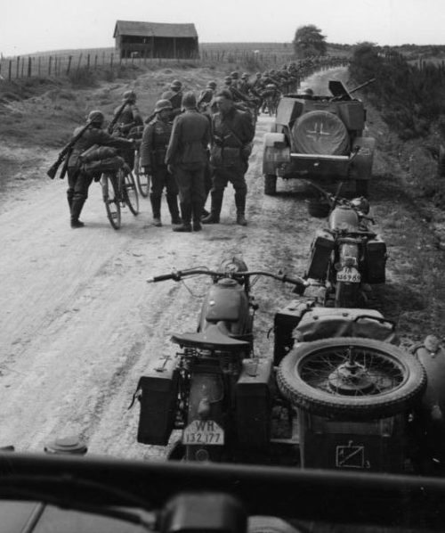 Немецкие войска в Бельгии.