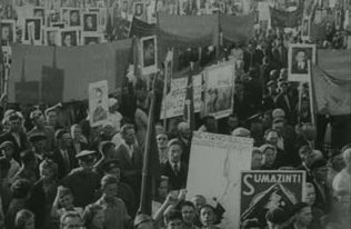 Митинг на поддержку вступления Литвы в СССР.