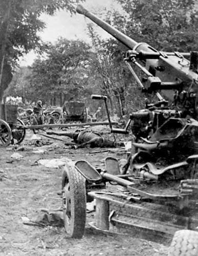 Разбитая польская артиллерия. 