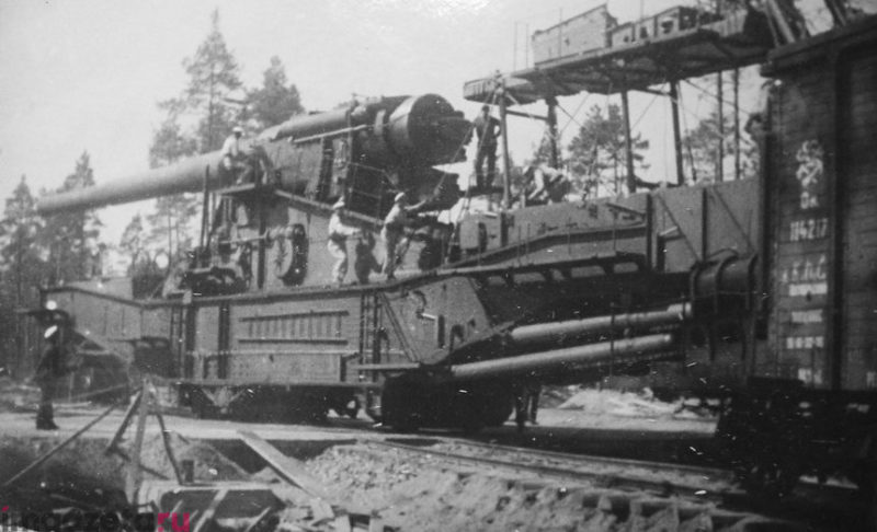 Железнодорожное орудие ТМ-180. 1941 г.