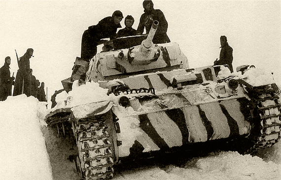 Немецкие танки под Тулой. Ноябрь 1941 г. 