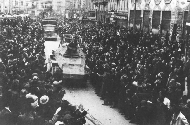 Немецкие войска в Загребе. Апрель 1941 г.