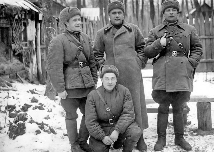 Командование 447 полка РГК. Декабрь 1941 г. 