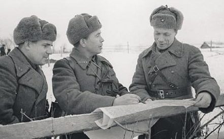 Командир 9-й стрелковой дивизии полковник Белобородов. 1941 г.