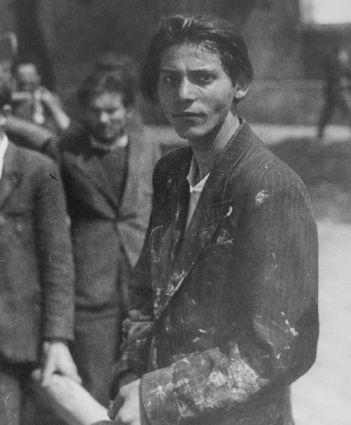 Жители Панчево, взятые в заложники немцами. Апрель 1941 г.
