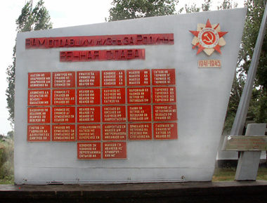  х. Яново-Грушевский Октябрьского р-на. Памятник, установленный в 1973 году в память о погибших земляках.