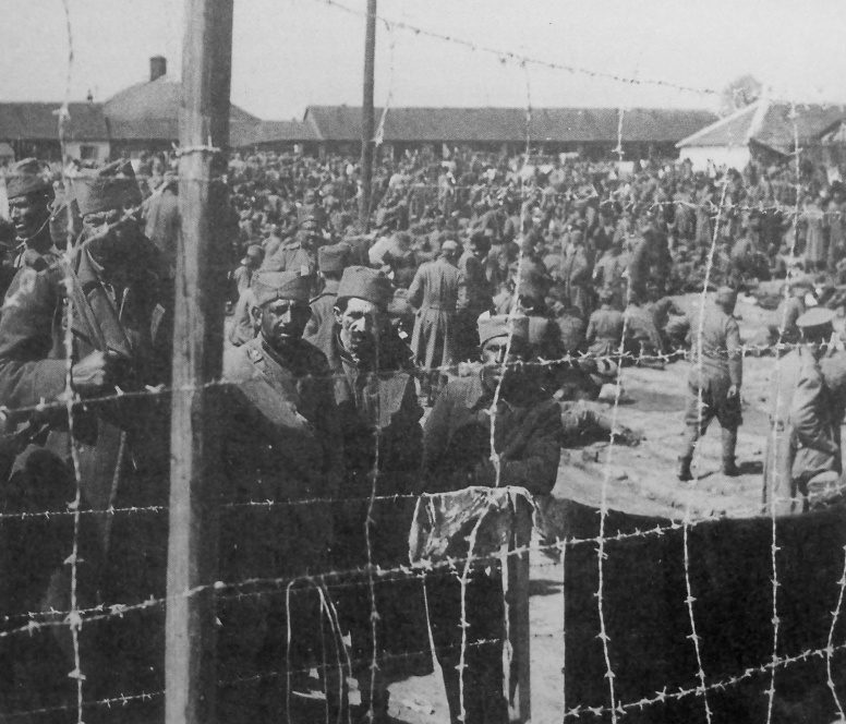 Лагерь для югославских военнопленных под Белградом. 1941 г.