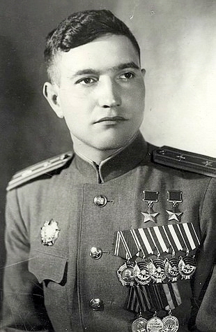 Дважды Герой Советского Союза майор Боровых. 1945 г. 