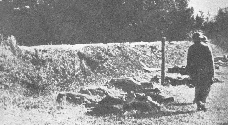 Первый расстрел в районе Баньице. Белград, июль 1941 г.