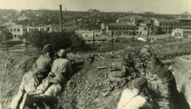 Бои на улицах Сталино. 7 сентября 1943 г. 