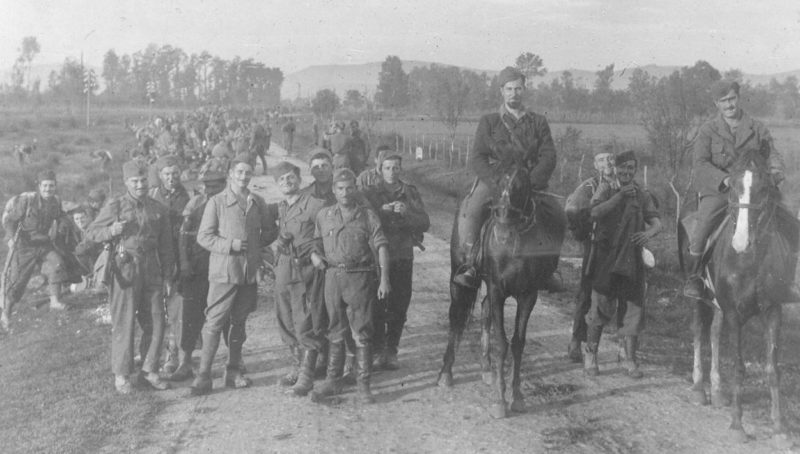 Бойцы батальона Гарибальди по пути в Белград. Октябрь 1944 г.