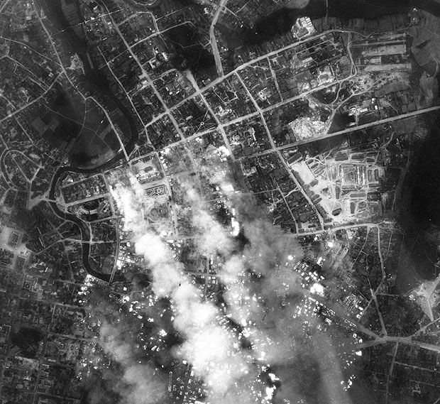 Контрольная немецкая аэрофотосъемка бомбардировки Минска. 24 июня 1941 г.