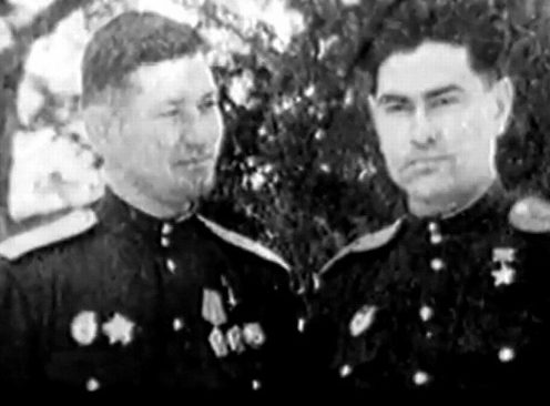 Летчики Числов и Маресьев. 1943 г.