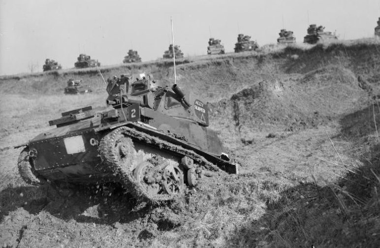 Легкие танки Mk-VI на учениях в Баккуа. 12 марта 1940 г.