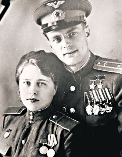 Майор Недбайло с супругой. 1946 г. 