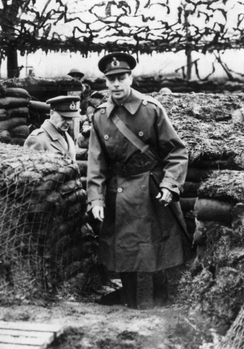 Король Великобритании Георг VI на Западном фронте. Декабрь 1939 г.