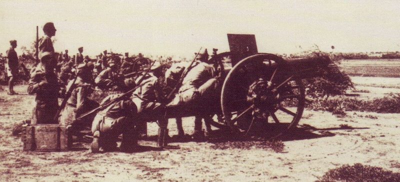 Итальянская артиллерия в Кассале.