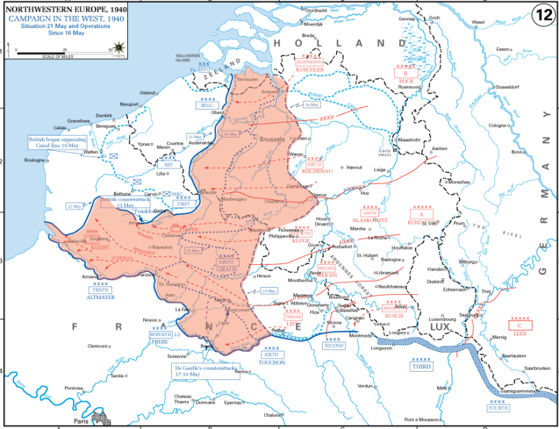 Наступление немцев в Бельгии.