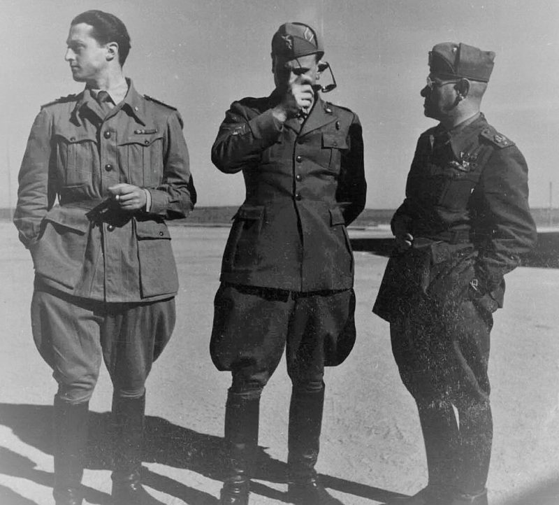Итальянские генералы Этторе Бальдассарре, Микеланджело Никколини и Джакомо Ломбарди.