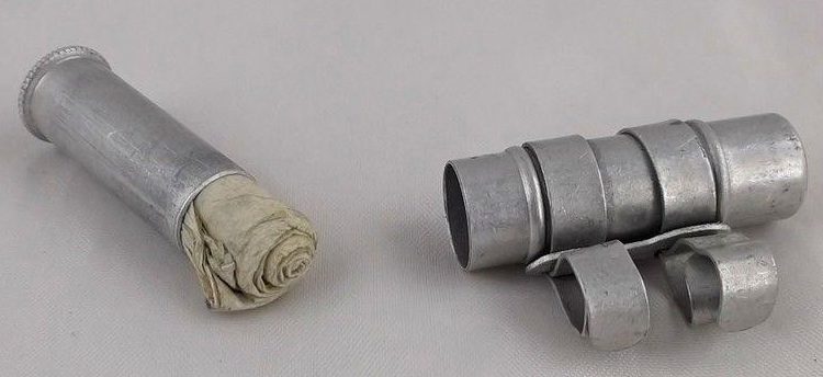 Американская ножная капсула для голубограммы. Размер - 10x29 мм, вес – 1,7 г. 