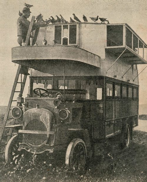 Голубиный автомобиль французской армии. 1916 г.